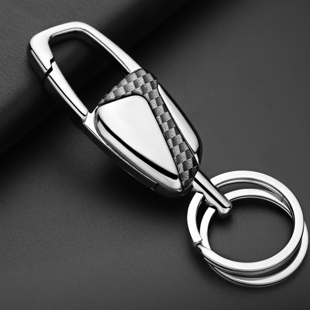 Initial Ring Custom - パーソナライズされたキーリングダブルスイッチキーホルダーカスタムレタリング 360 度回転可能なバックル男性車のキーチェーンホルダーリング K418