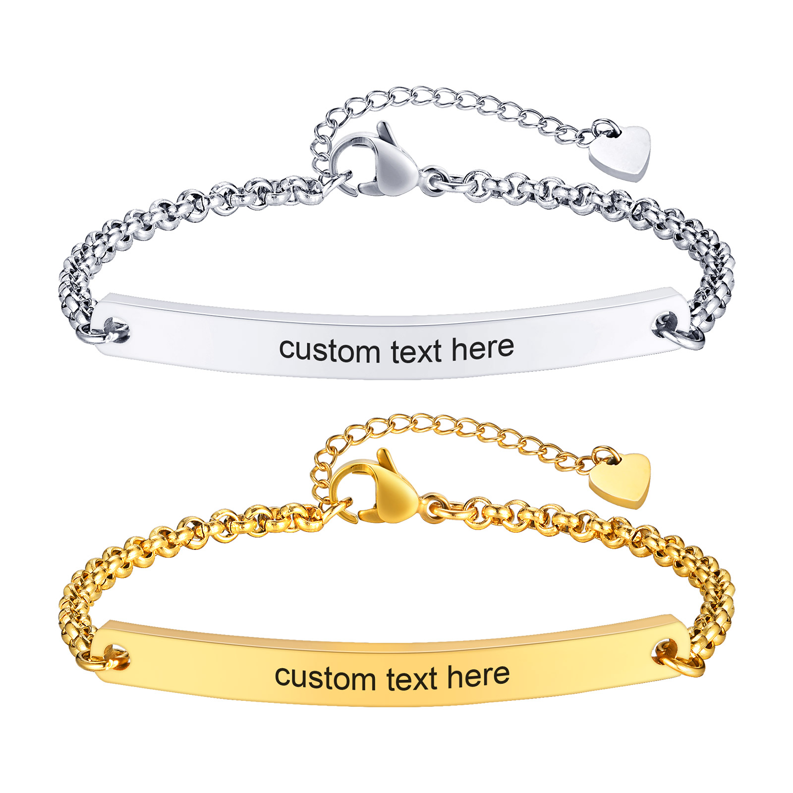 Coordinates Bracelet - 女性のためのパーソナライズされたきらびやかなブレスレット,キュービックジルコニア,チェーンリンク,調整可能,テニスブレスレット,6.3-8.3