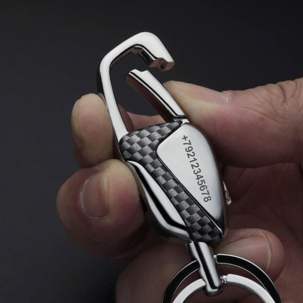 パーソナライズされたキーリングダブルスイッチキーホルダーカス - Initial Ring Custom のレビューと価格