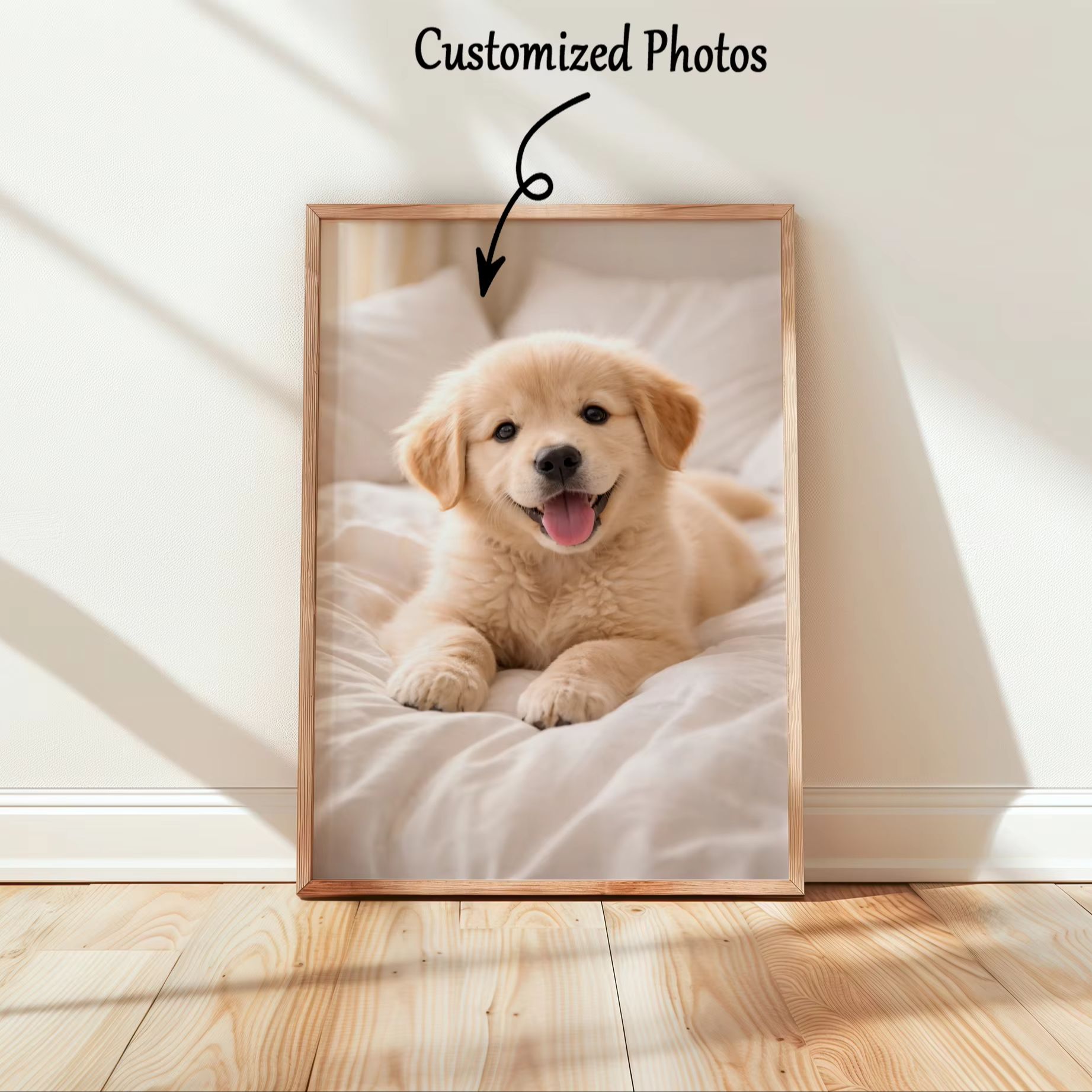 オリジナル写真プリントキャンバス、フレームなしで友人へのプレ - Pet Portrait Custom のレビューと価格